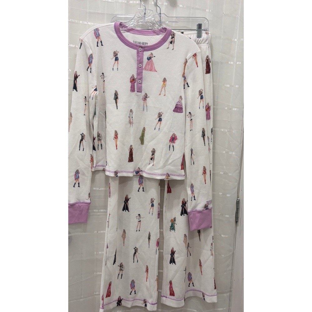 Taylor Swift The Eras Tour WaffleKnit Lounge/Pajama Set Medium EUC